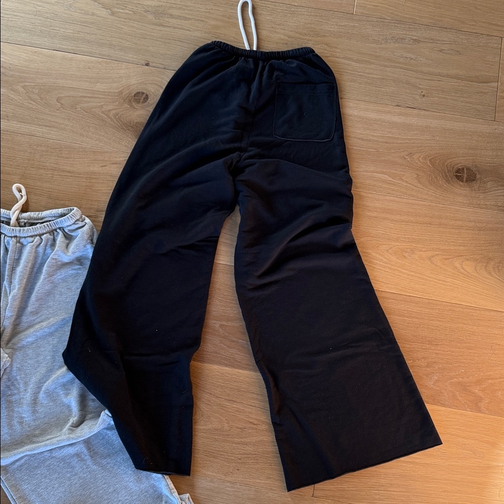 Aerie Black and Gray Wide Leg Pants - Picture 5 of 6